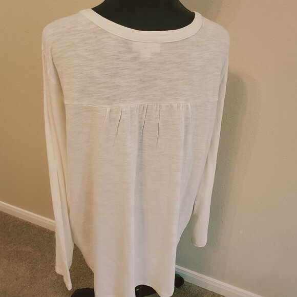 Women's Winter Garden Embroidered Long Sleeve Blouse 100% Cotton Size 3X. - Picture 6 of 13